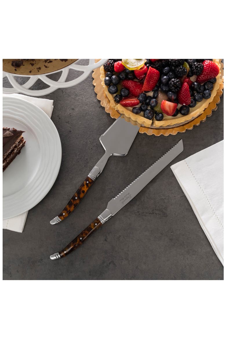 Connoisseur Laguiole Cake Knife & Server Set, Alternate, color, TORTOISE SHELL