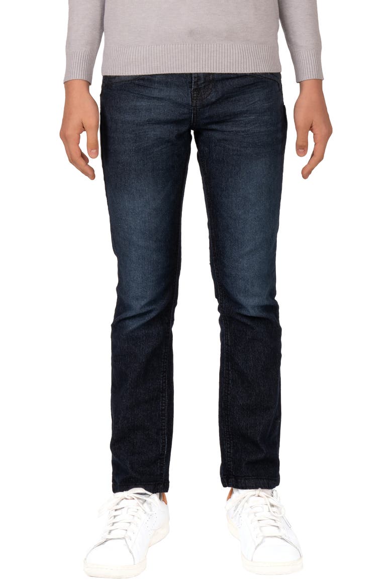 5 Pocket Stretch Jeans, Main, color, DARK BLUE