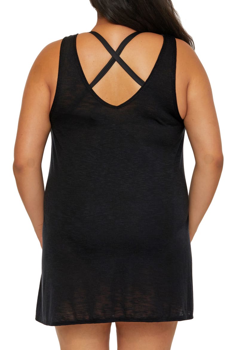 Breezy Basics Cover-Up Dress, Alternate, color, BLACK