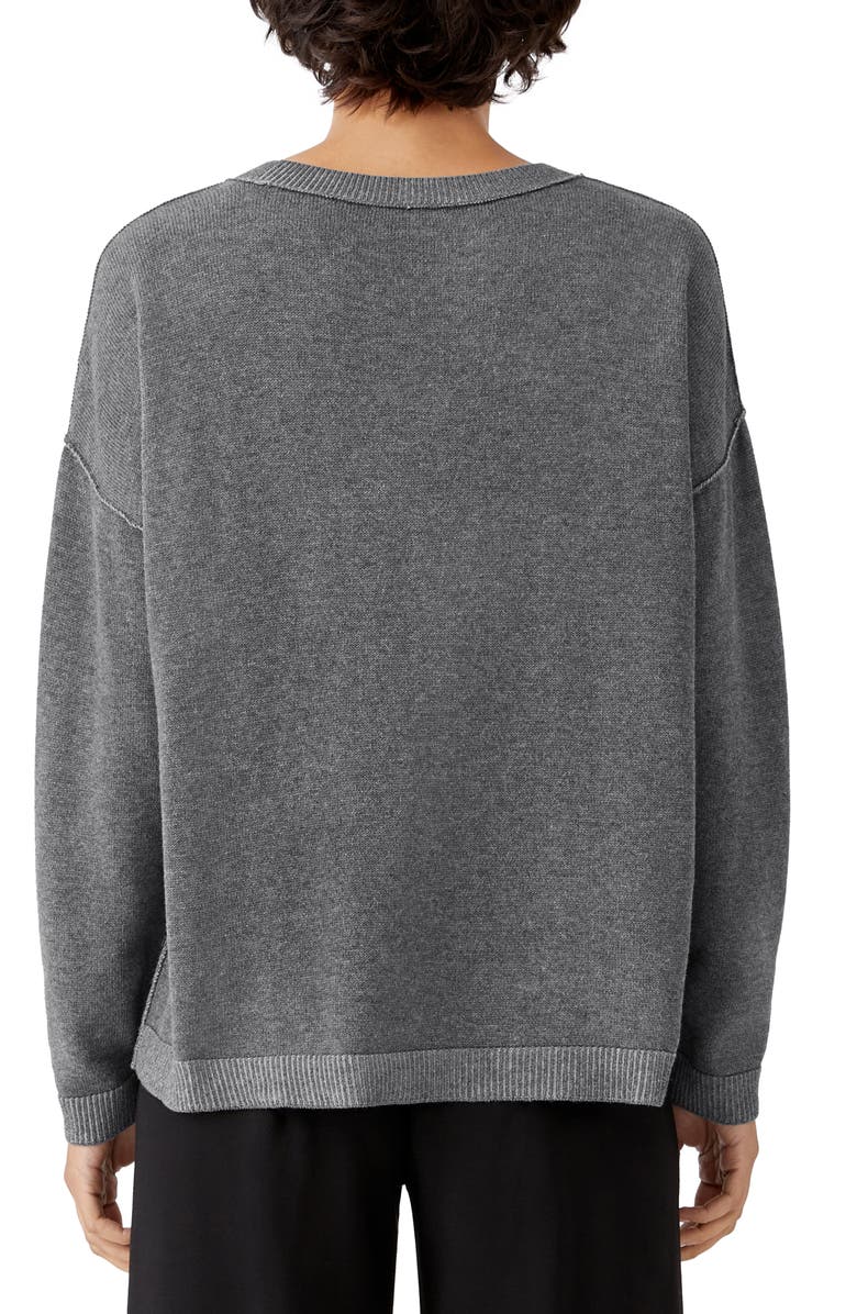 Eileen Fisher Boxy Crewneck Organic Cotton Blend Sweater, Alternate, color,