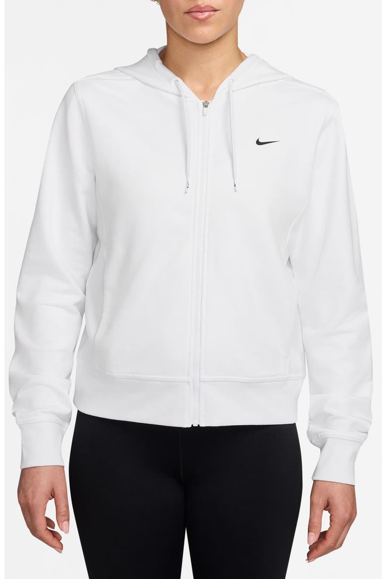 Dri-FIT One Full-Zip Hoodie, Main, color, WHITE/ BLACK