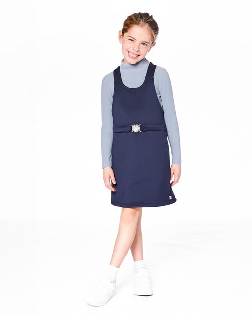 Deux Par Deux Super Soft Ribbed Mock Neck Top In Blue