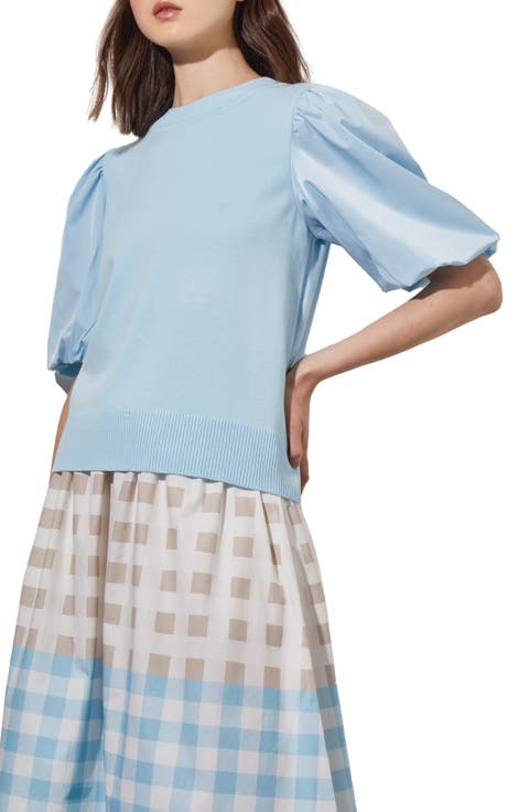 Puff Sleeve Tunic Sweater