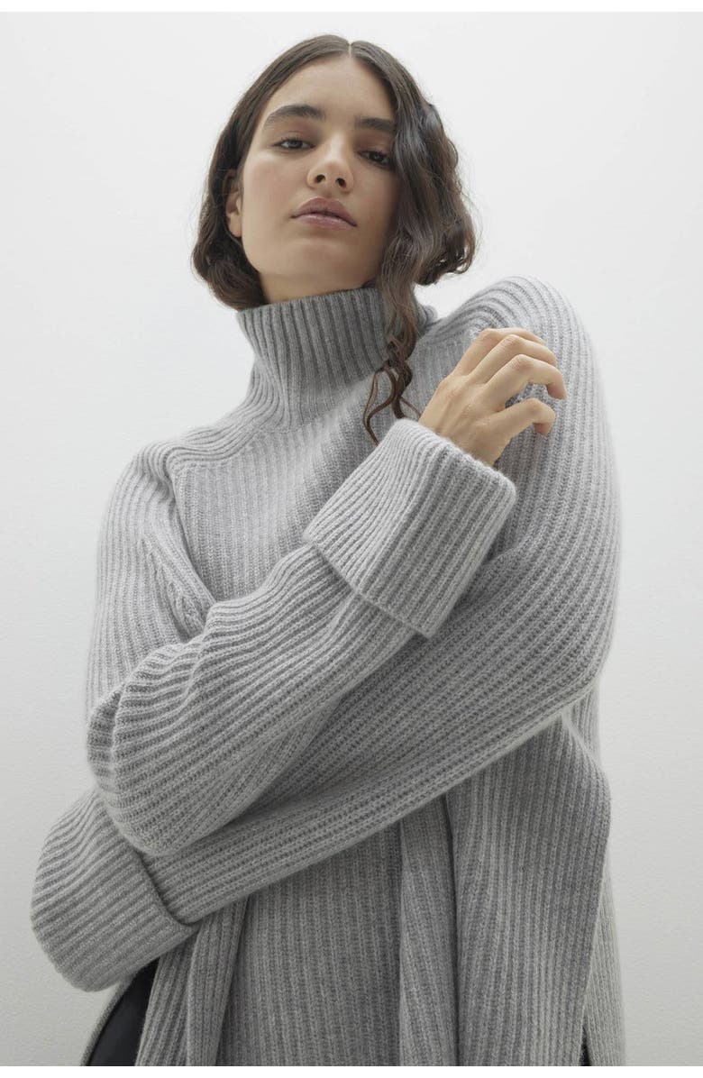 NAKED CASHMERE Isabella Cashmere Turtleneck, Alternate, color, Shadow Heather
