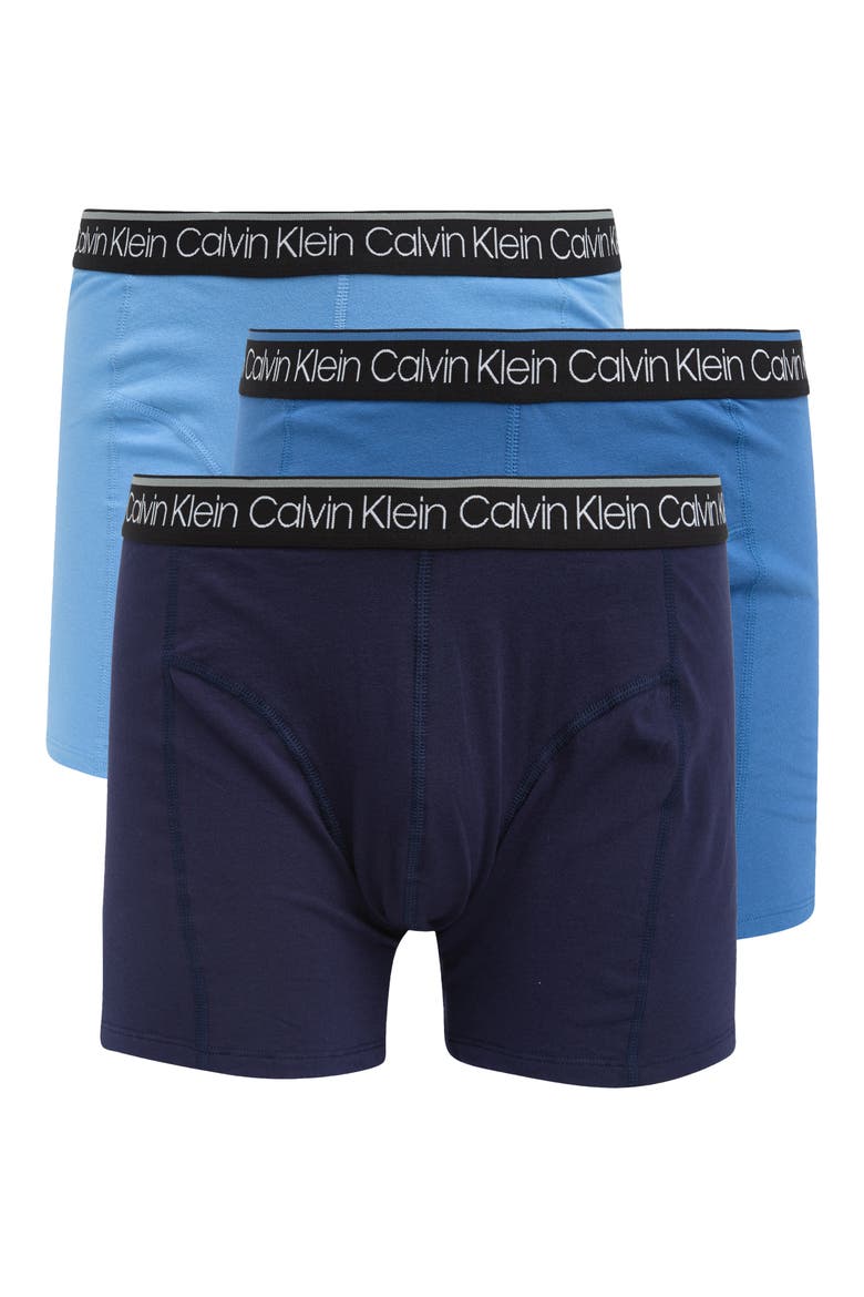 3-Pack Stretch Cotton Boxer Briefs, Main, color, BLUE MULTI