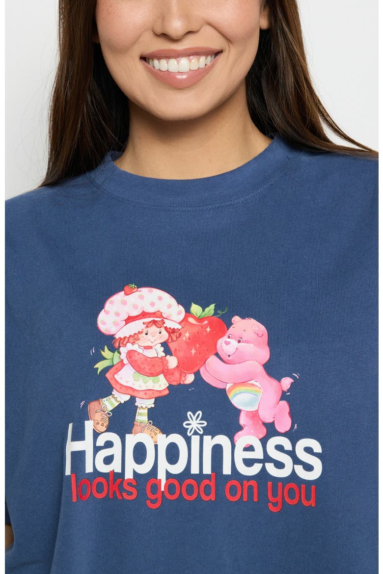 HAPPINESS LOOKS GOOD OVERSIZED TEE, Alternate, color, BLUE