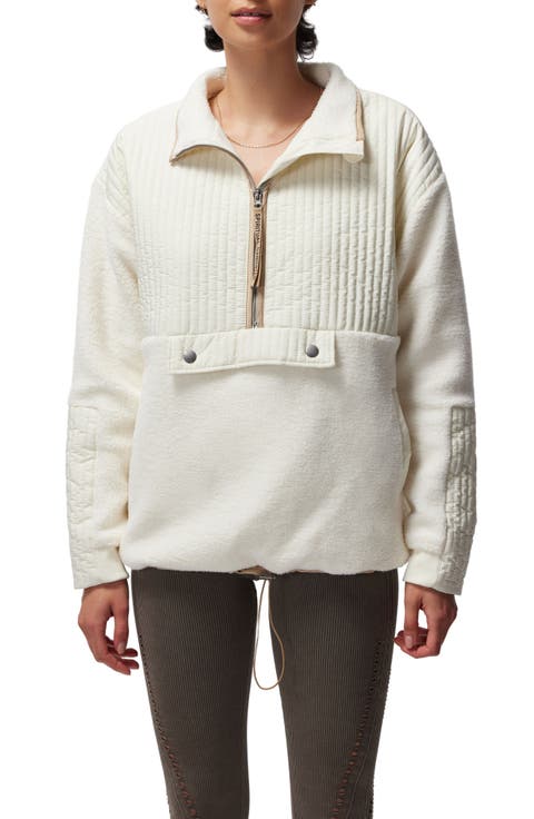 Mix Media Half Zip Pullover