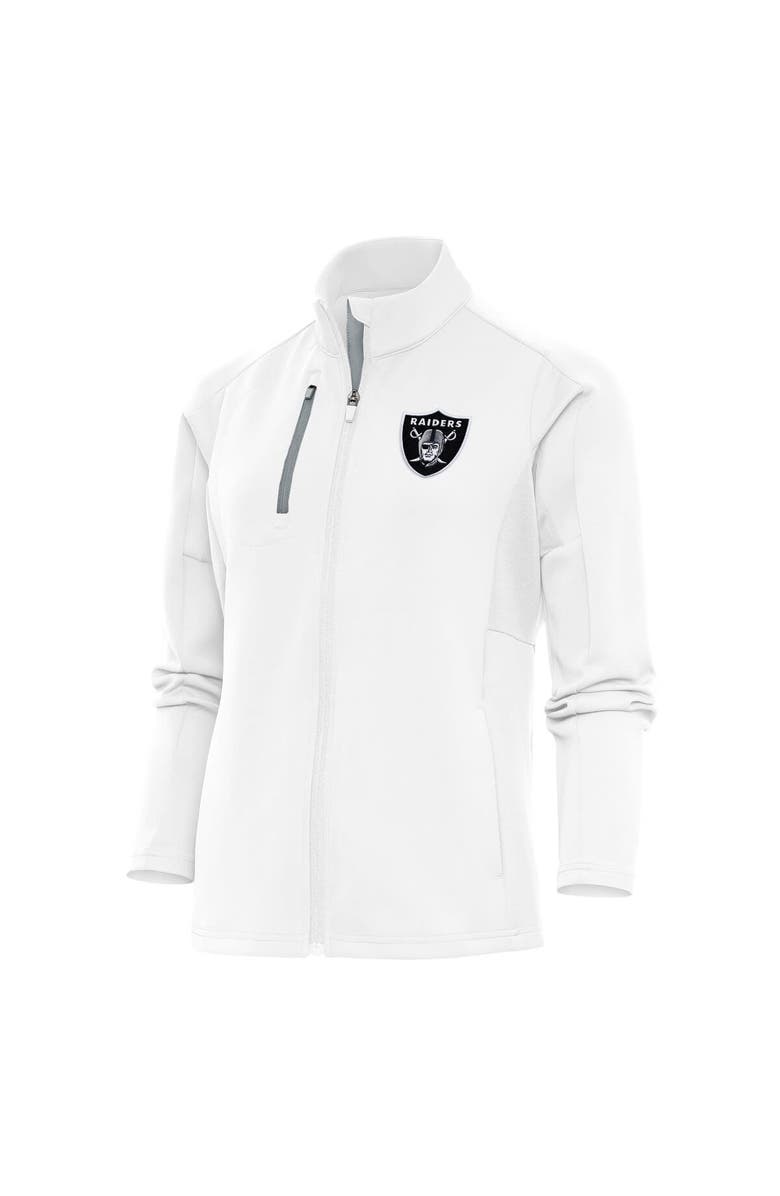 ANTIGUA Women's Antigua White Las Vegas Raiders Team Logo Generation Full-Zip Jacket, Main, color, 