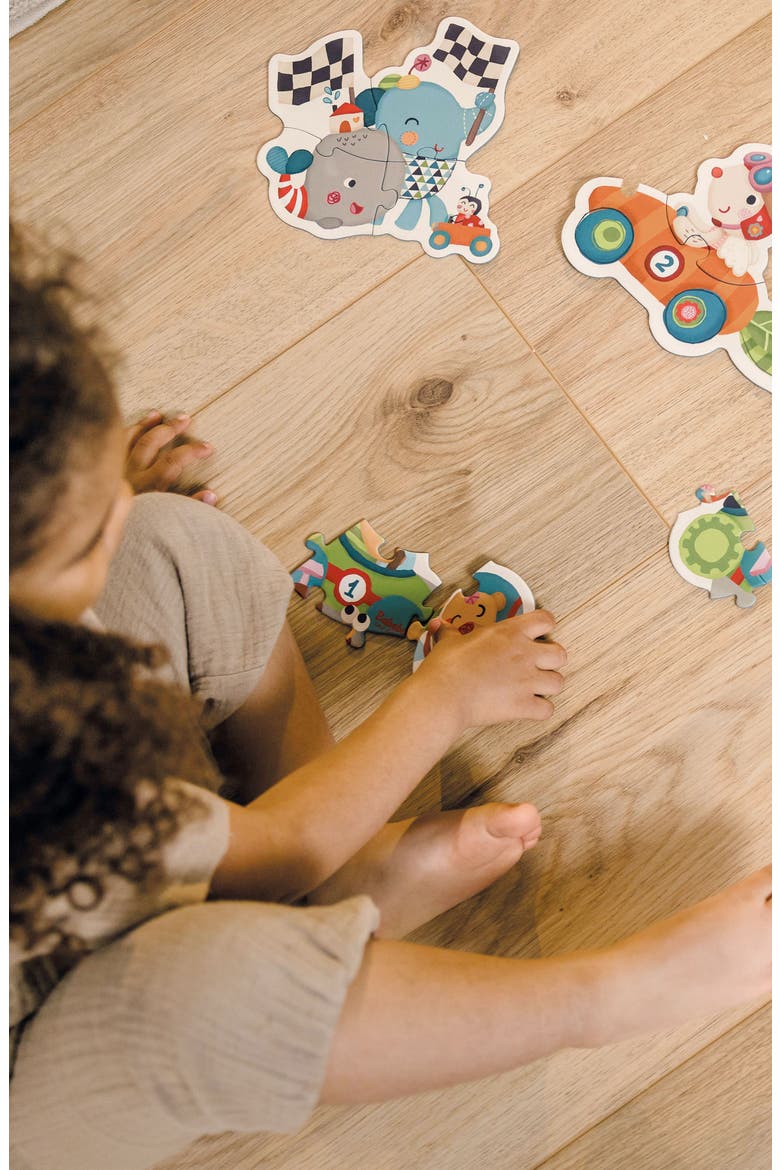 Bababoo Lion Race Figure Puzzle, Alternate, color, Turquoise
