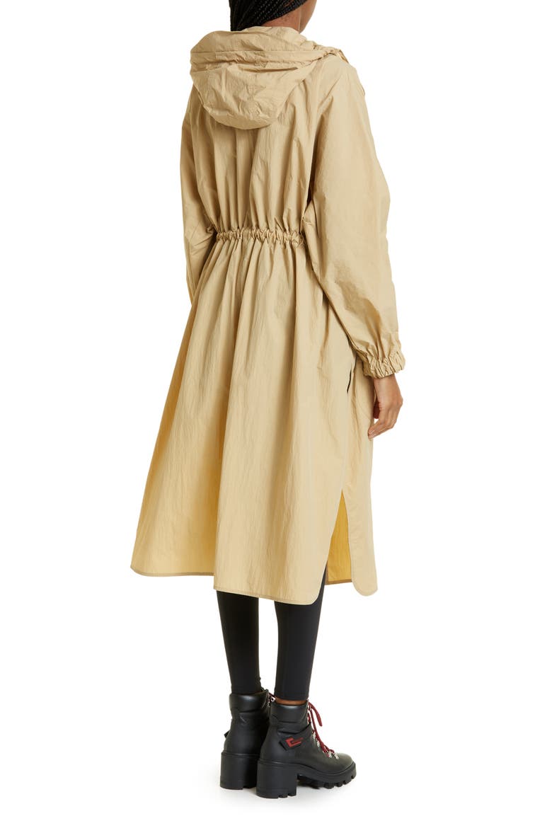 Sologne Nylon Hooded Coat, Alternate, color, BEIGE