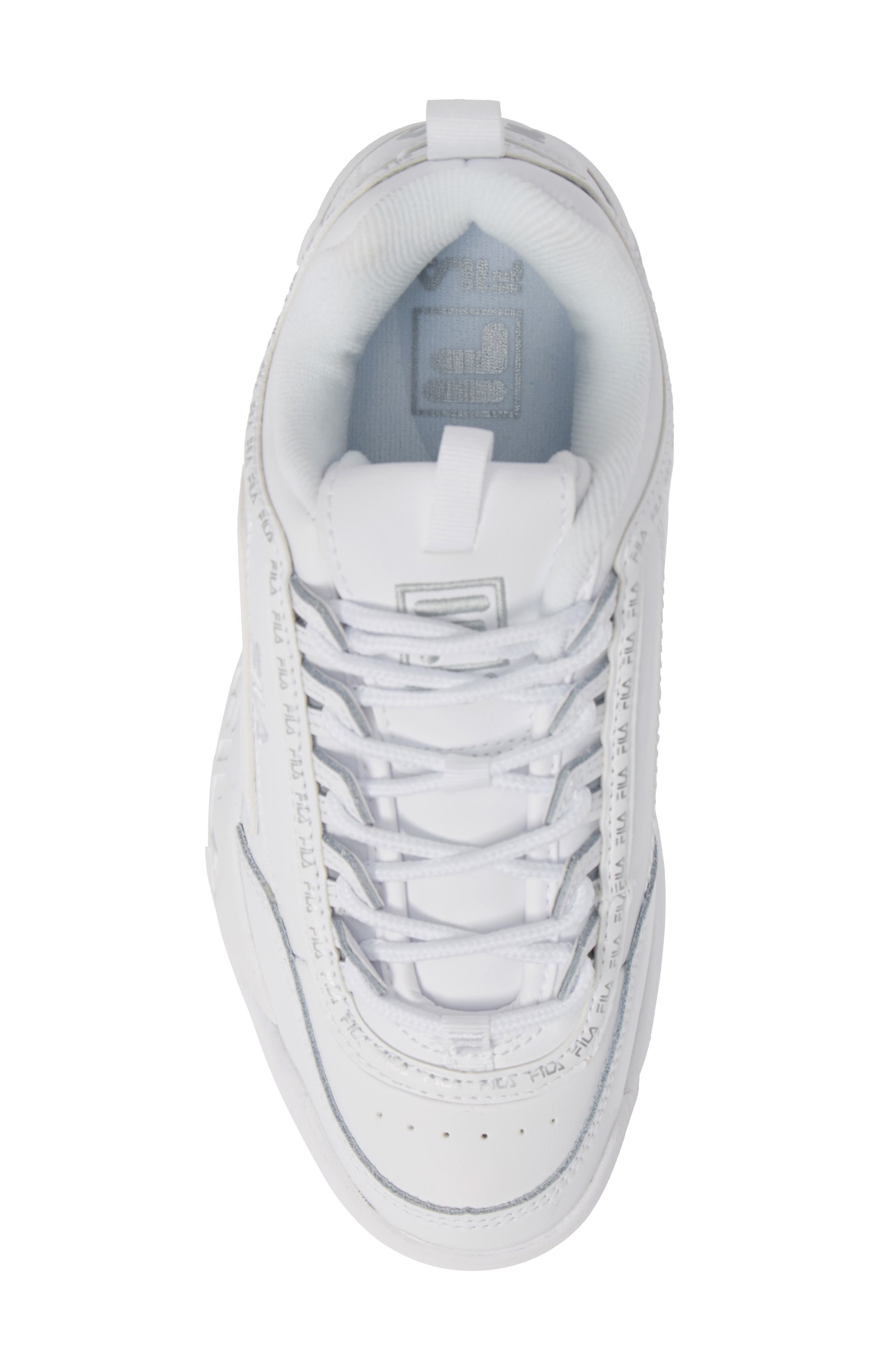 Disruptor II Premium Sneaker, Alternate, color, WHITE/ SILVER/ WHITE