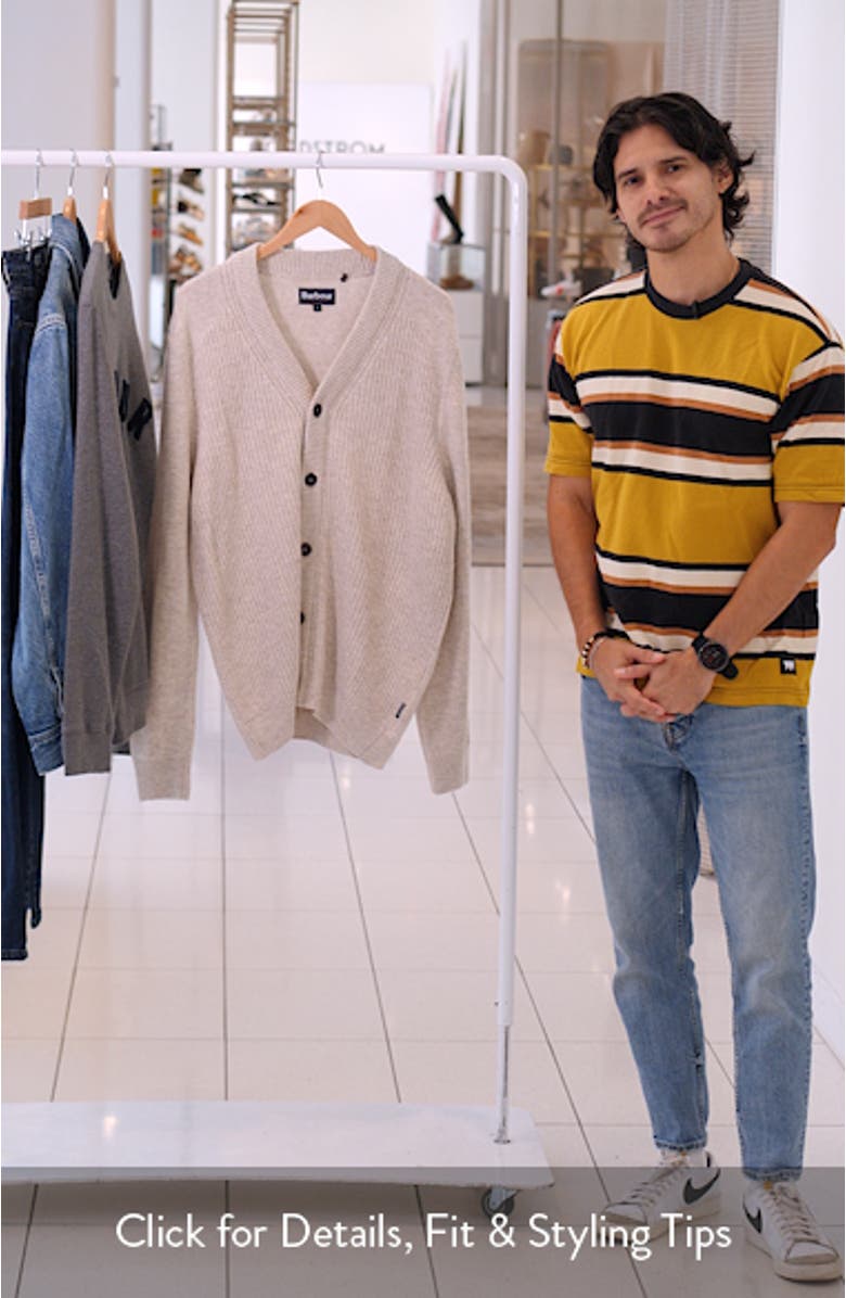 Mainland Ribbed Wool & Cotton Cardigan, sales video thumbnail