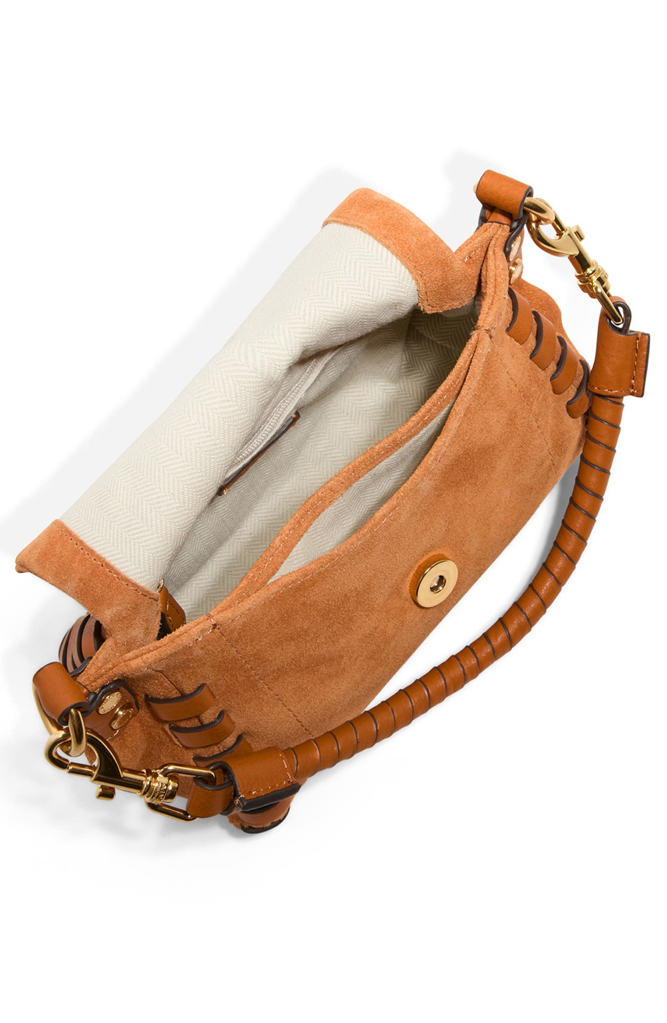 AIMEE Mini Zen Leather Crossbody Bag, Alternate, color, Rustic Caramel Suede