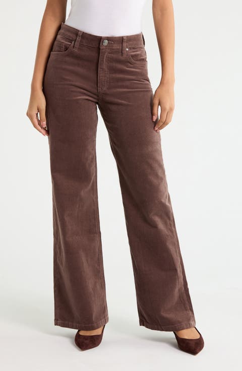 Jean Mid Rise Wide Corduroy Pants