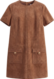 Cartolina Madison Genuine Suede Mini Dress