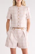 Derek Lam 10 Crosby Grace Plaid Short Sleeve Jacket
