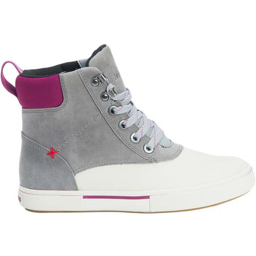 Xtratuf Leather Lace Up Ankle Deck Boot In Gray