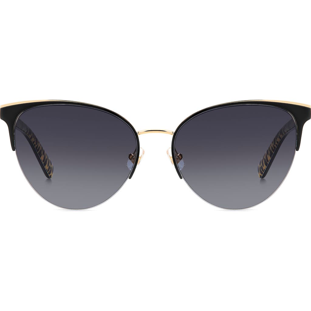 Kate Spade New York Izara 57mm Gradient Cat Eye Sunglasses In Black