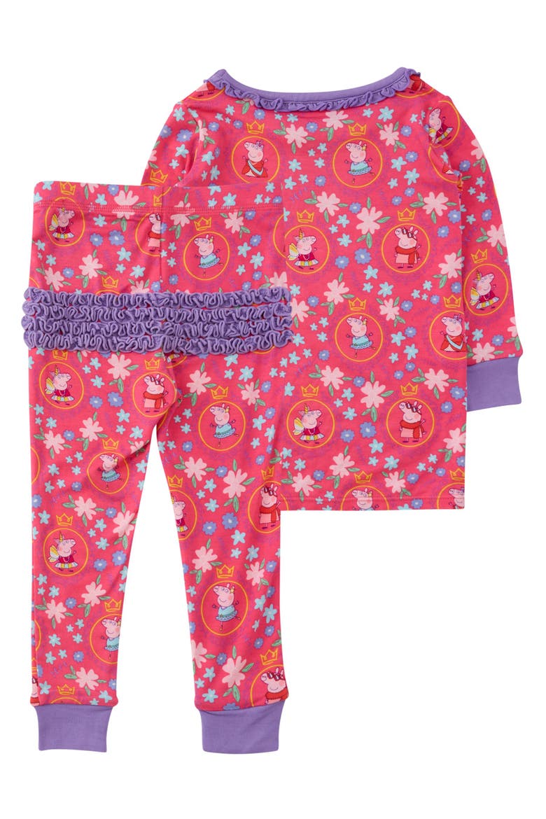 Peppa Pig Ruffle Long Sleeve Pajama Set, Viscose, Alternate, color, Dress Up Peppa Pig