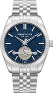 Kenneth Cole New York Open Heart Automatic Bracelet Watch, 43mm