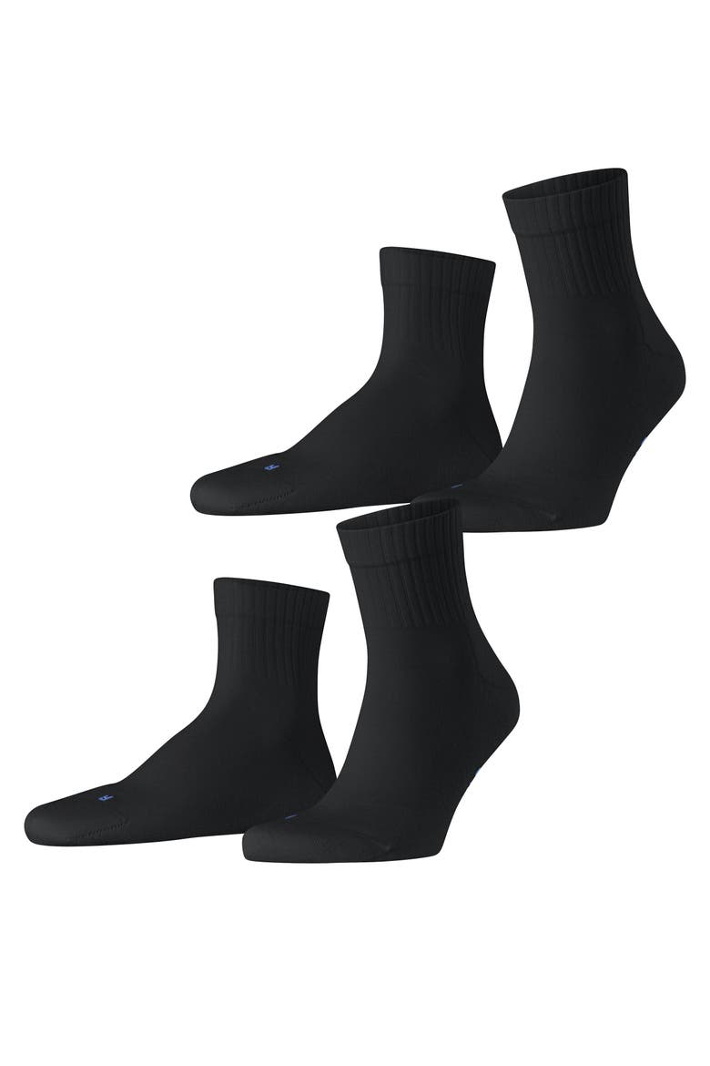 Run Rib Short Socks, Main, color, Black