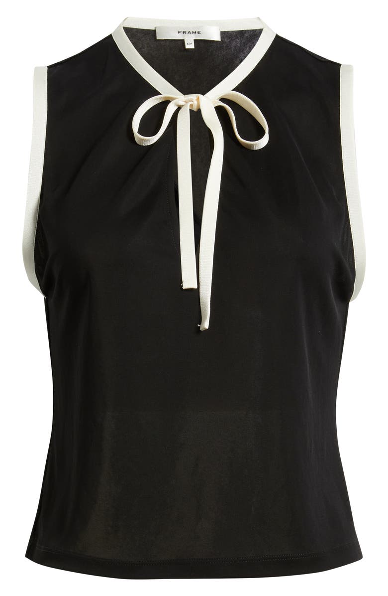 FRAME The Keyhole Tie Knit Tank, Alternate, color, Black Multi