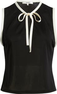 FRAME The Keyhole Tie Knit Tank