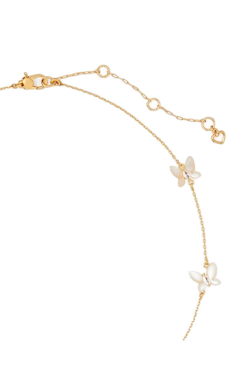 Kate Spade New York social butterfly delicate scatter necklace, Alternate, color,
