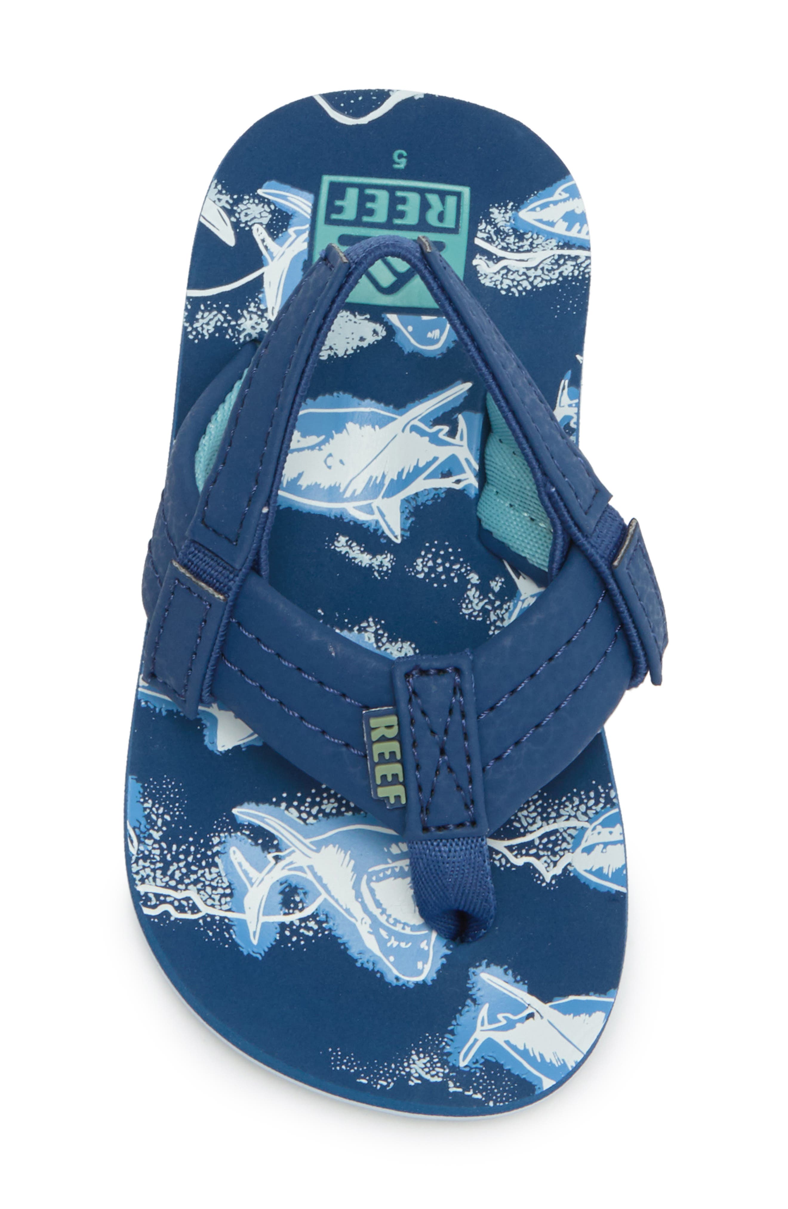 Reef Little Ahi Sandal, Alternate, color, Royal Sharks