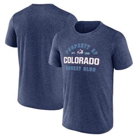 Men's Fanatics Heather Heather Blue Colorado Avalanche Property Of T-Shirt