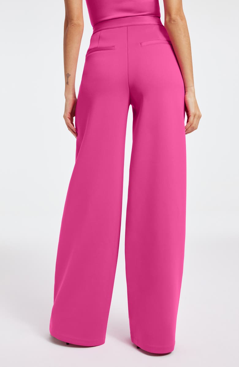 Good American Sculpting Column Trousers, Alternate, color, Pink Glow002