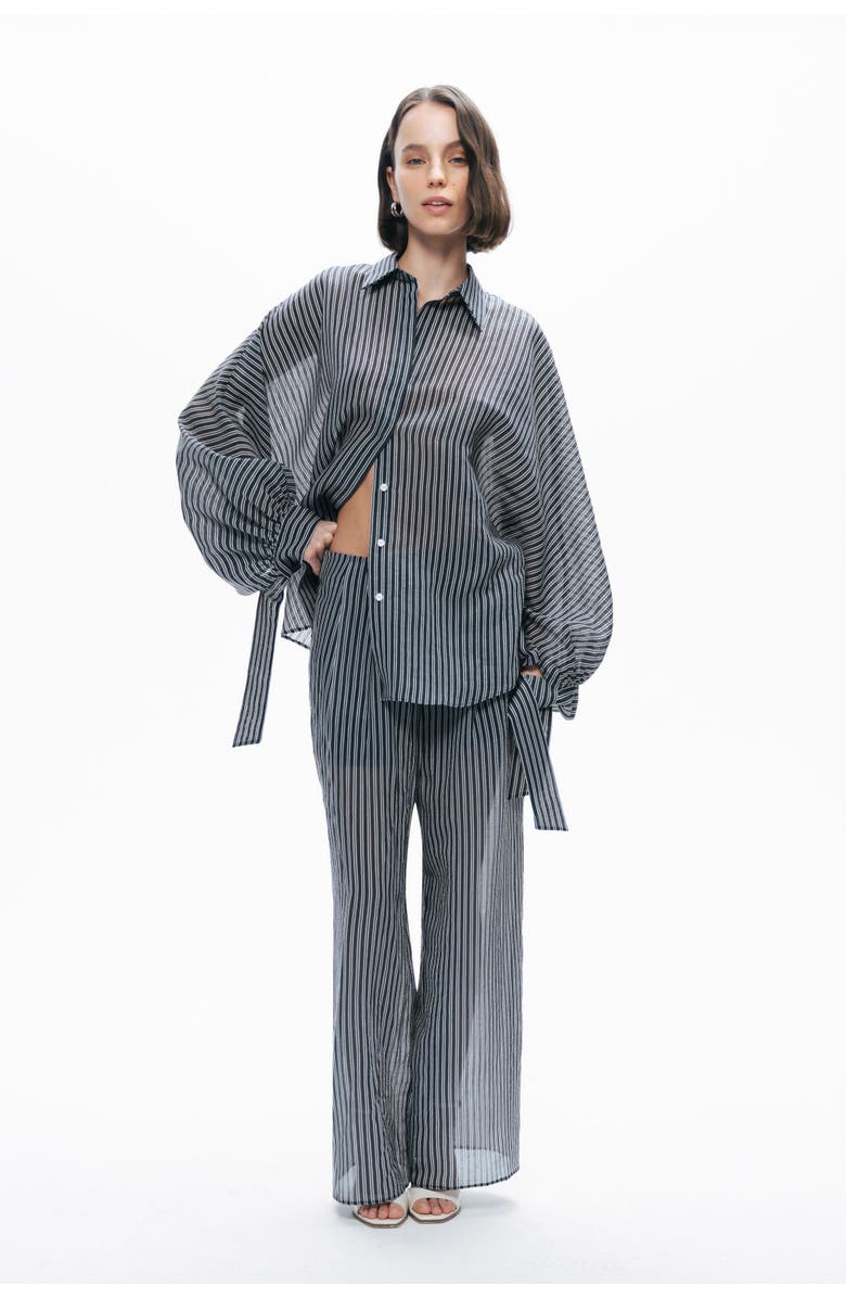 Nocturne Shirt with Tie Sleeve Detail, Alternate, color, 