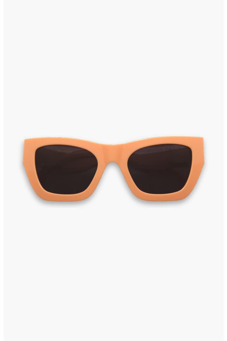 Lainey Square Polarized Sunglasses, Main, color, Pantone