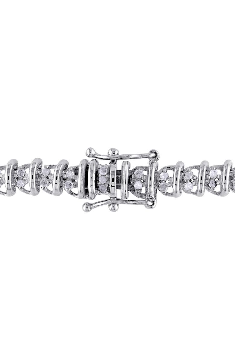 Julianna B. 1 CTW Diamond Tennis Bracelet Sterling Silver, Alternate, color, Sterling Silver