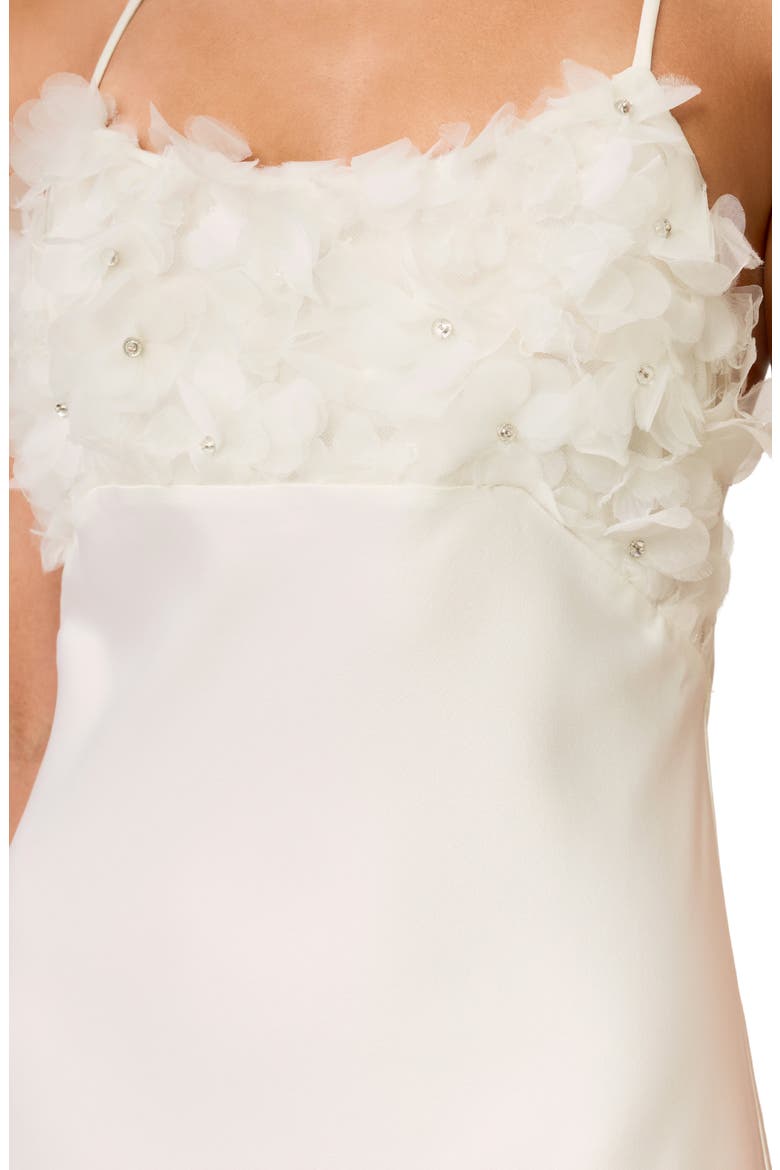 Haven 3D Organza Charmeuse Nightgown, Alternate, color, IVORY