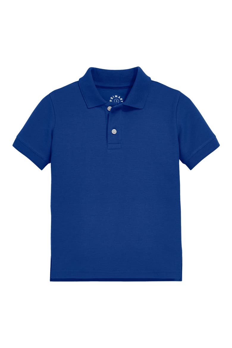 Kids' Short Sleeve Piqué Polo, Main, color, COBALT