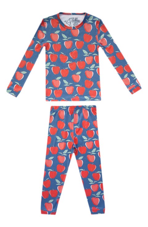 Apple Print Fitted 2-Piece Pajamas (Baby)