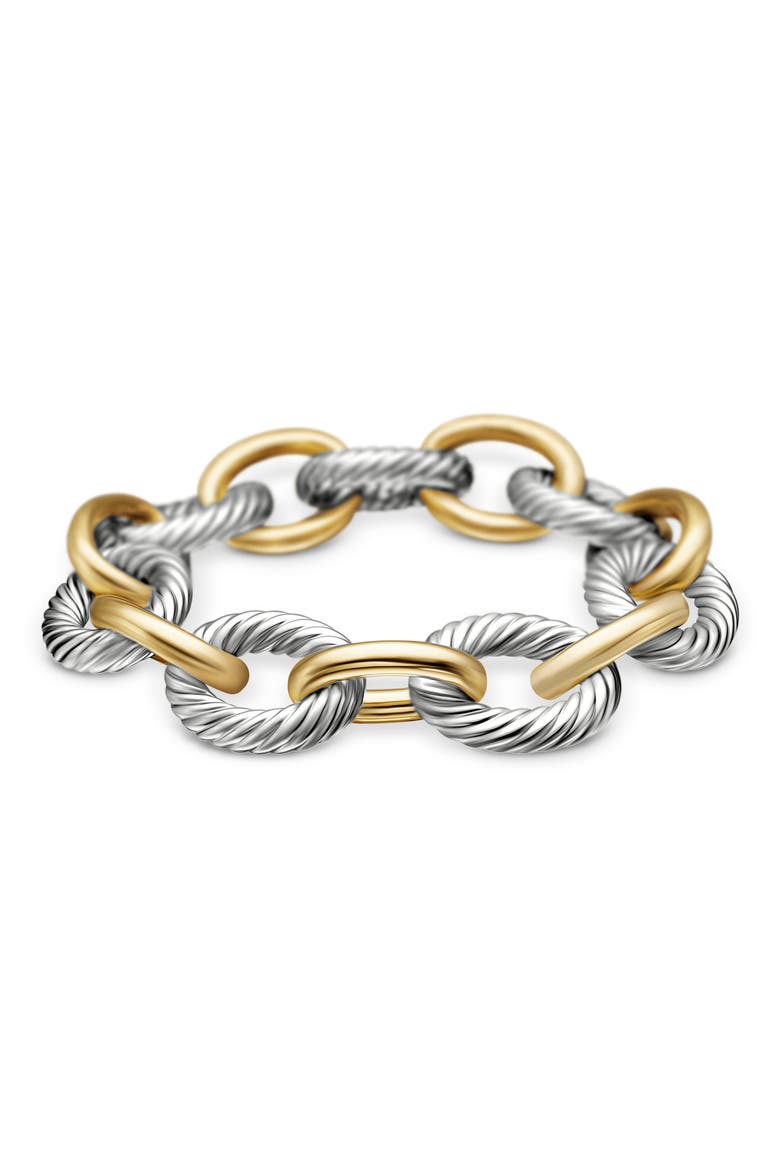 Oval Extra Large Link Bracelet with Gold, Main, color, TWO TONE