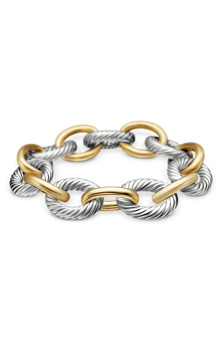 David Yurman Oval Extra Large Link Bracelet with Gold, Main, color,