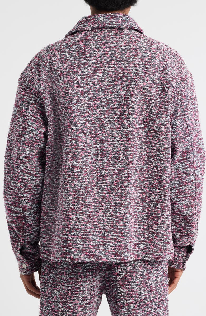 DIET STARTS MONDAY Tweed Snap-Up Jacket, Alternate, color, Pink Multi