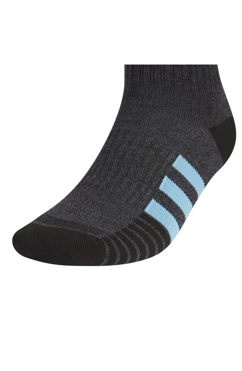 adidas 3-Pack Athletic Cushioned Quarter Socks, Alternate, color,