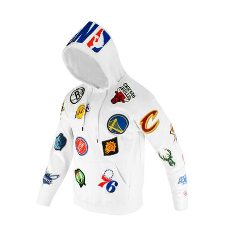 Unisex FISLL  White NBA All Over Logo Hoodie