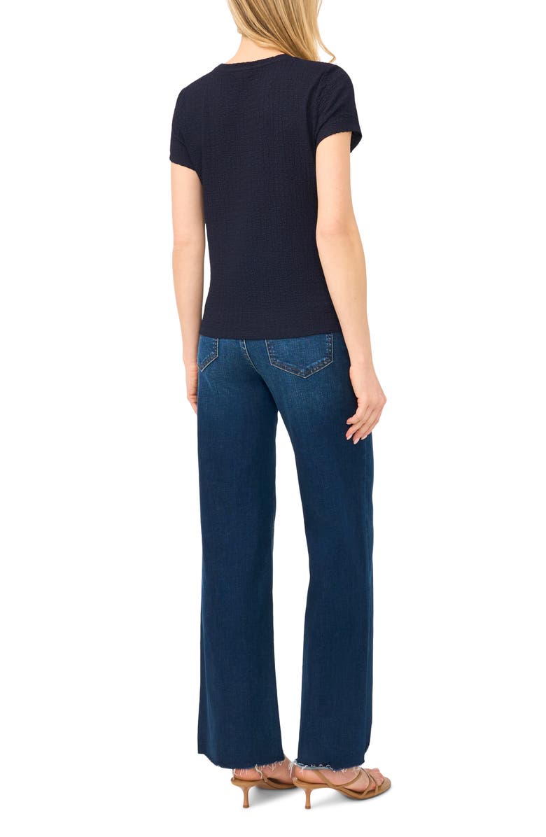 Halogen<sup>®</sup> Pucker Crewneck T-Shirt, Alternate, color, Baritone Blue