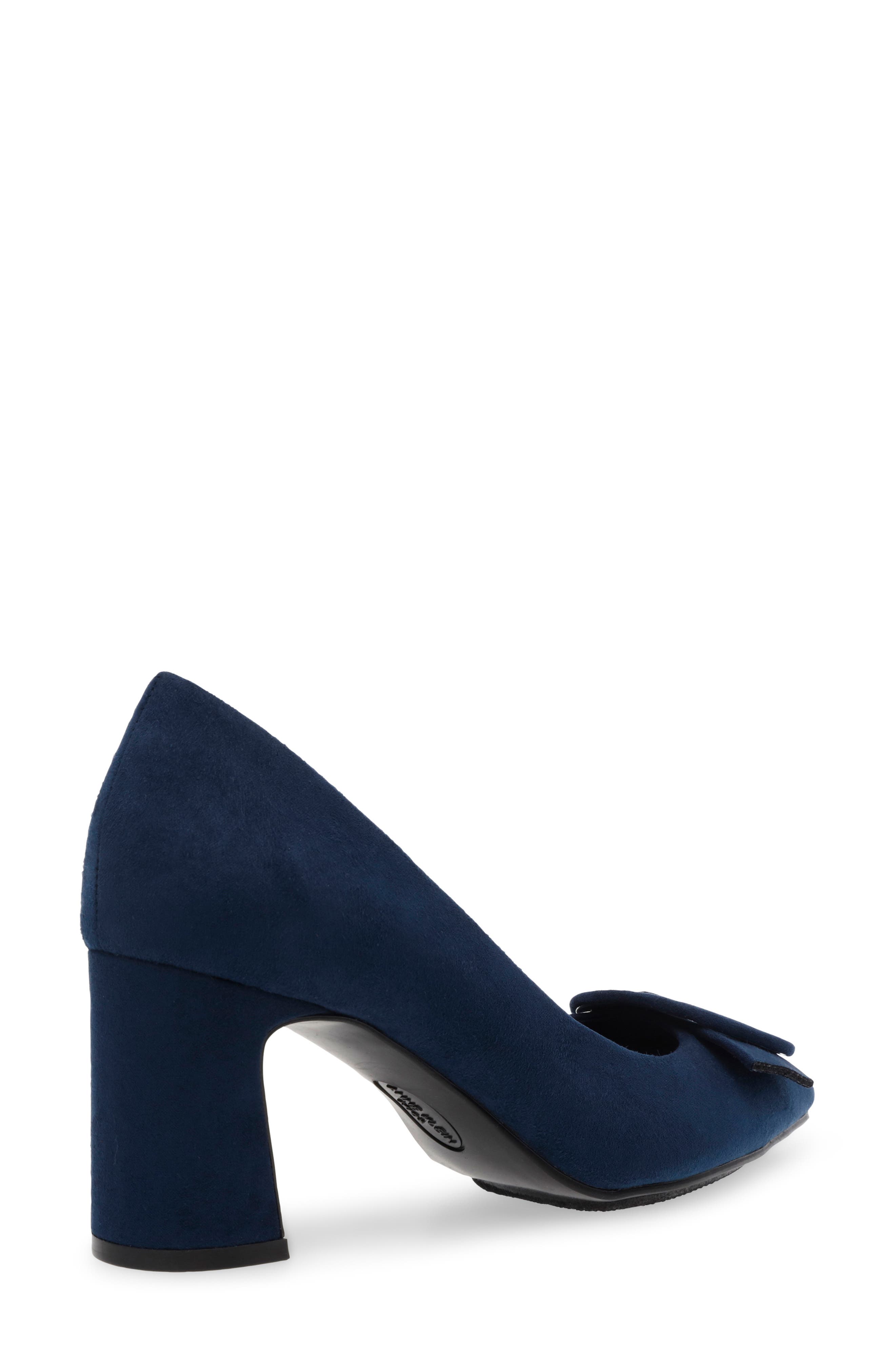 Baretta Buckle Pump, Alternate, color, NAVY SUEDE