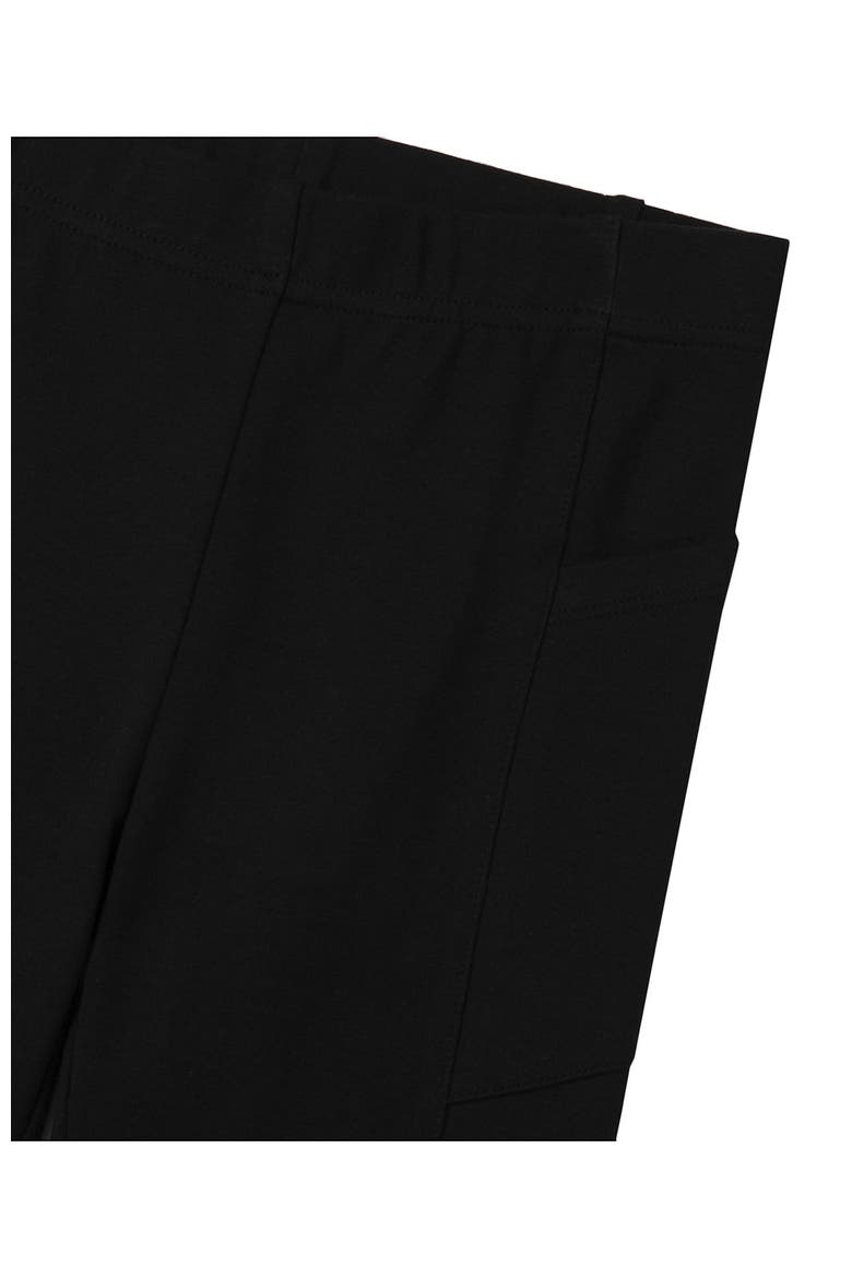 Girls Tough Cotton Ankle Legging with Pockets, Alternate, color, Black