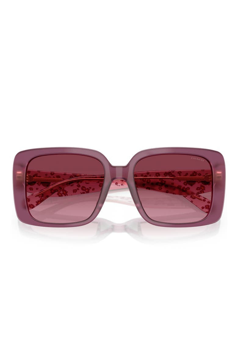 54mm Gradient Square Sunglasses, Alternate, color, MILKY PURPLE / PURPLE GRADIENT