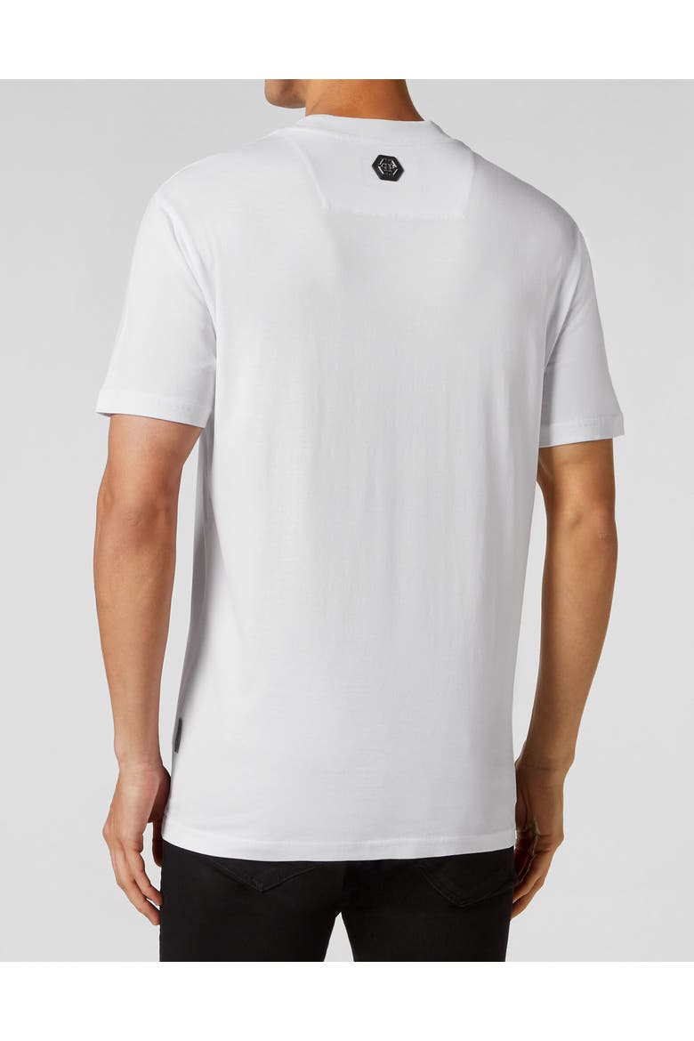 T-Shirt Round Neck Snake Men, Alternate, color, white