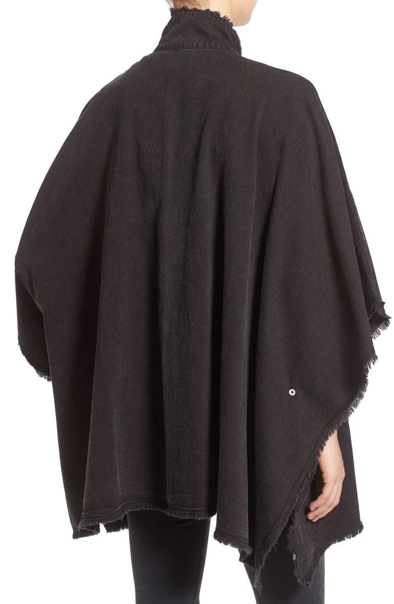 Treasure & Bond Treasure&Bond Zip Front Denim Poncho, Alternate, color,