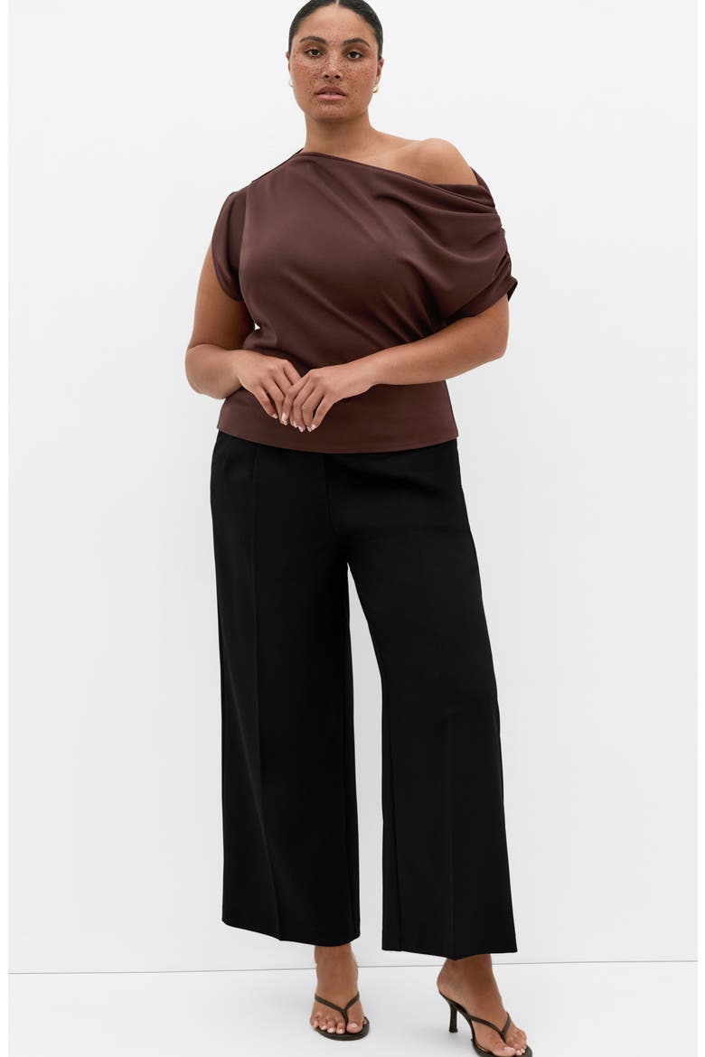 Imani One-Shoulder Top, Alternate, color, CHOCOLATE