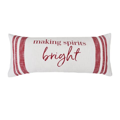 Morgan Christmas Holiday Striped Decorative Lumbar Pillow Collection